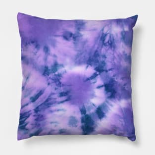 Purple and Navy Pastel Tie-Dye Pillow