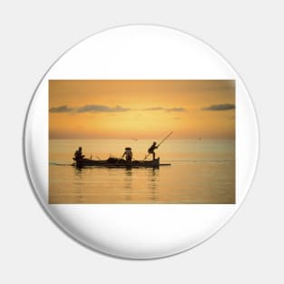 Fishermen at Dusk Pin