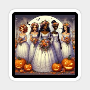 Halloween Bride and Bridesmaids Magnet