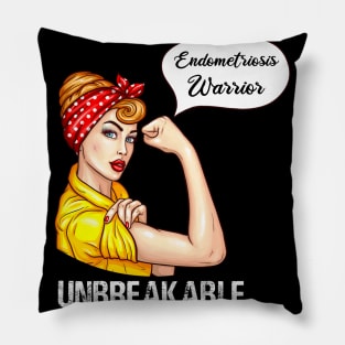 Endometriosis Warrior Unbreakable Pillow