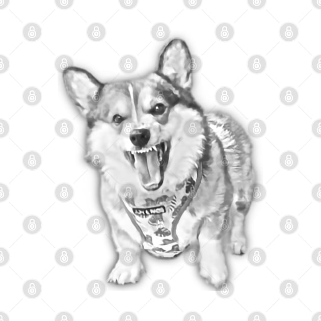 Pembroke Welsh Corgi Sketch Design by Kawaii Sketch