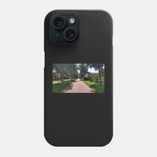 Dutch Cycle Path in suburb of Amsterdam Phone Case