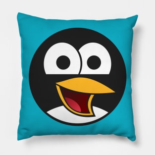 Cute Round Penguin Emoji Pillow