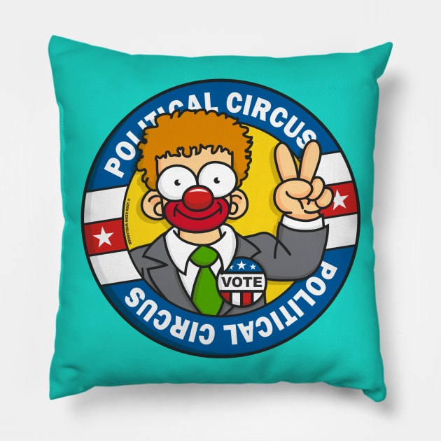 Political Circus Pillow by Wislander