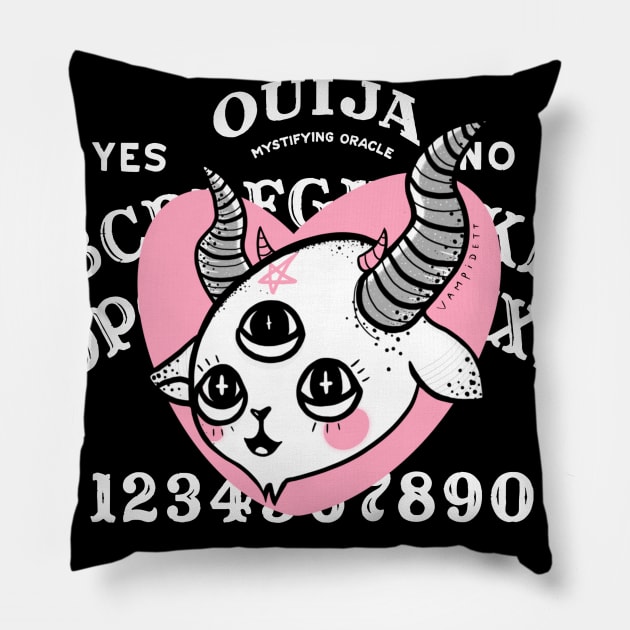 Ouija cute goat Pillow by dett