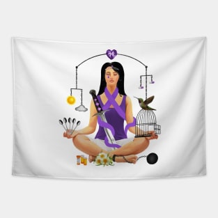 The Chronic Illness Warrior (Purple Version) Tapestry