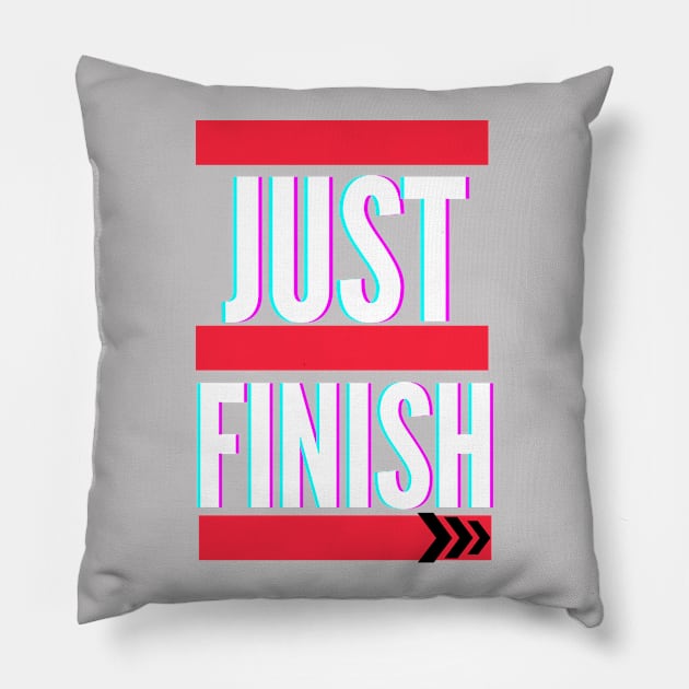 The Just Finish Run Collection Pillow by The PE Spot Shop