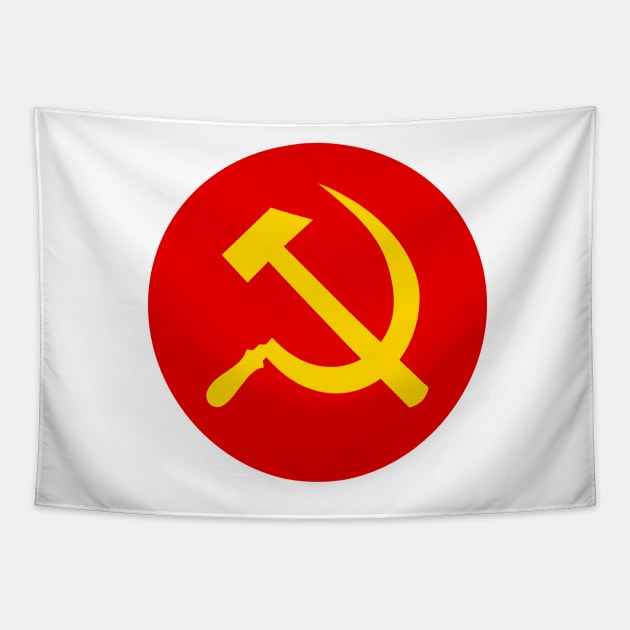 Hammer and Sickle (Yellow)| Karl Marx| Vladimir Lenin| Communism| Tapestry by RevolutionToday