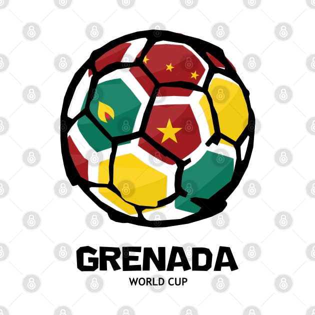 Grenada Football Country Flag by KewaleeTee