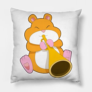 Hamster Musician Trumpet Pillow