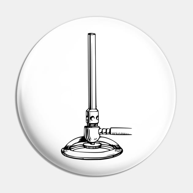 Bunsen Burner Pin by linesdesigns