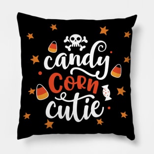 Candy Corn Cutie Halloween Couple Pillow