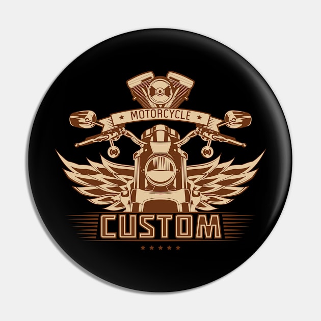 Custom Motorcycle Pin by Mako Design 