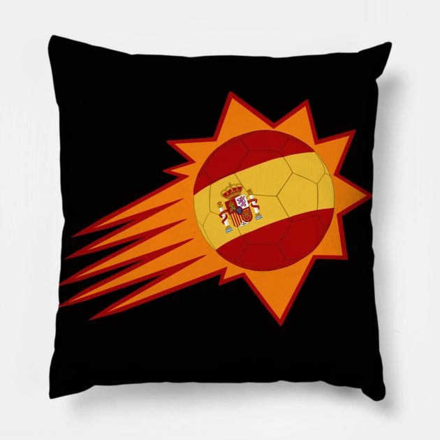 La Furia Roja del Sol Pillow by DistractedGeek