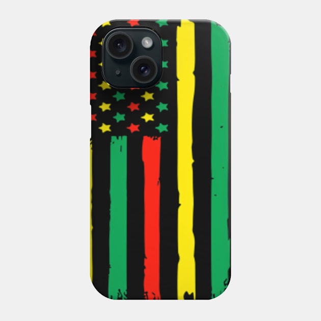 Black History Flag African American Flag Phone Case by Emma Creation