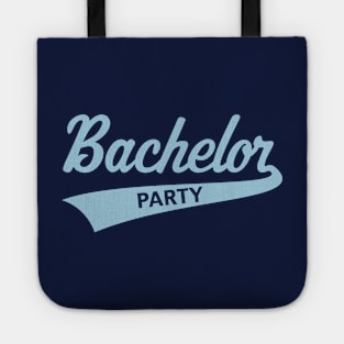 Bachelor Party (Stag Party / Team Groom / Lettering / Sky-Blue) Tote