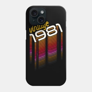 Vintage Made in 1981 ))(( Retro Birthday Year Gift Phone Case