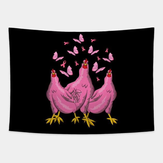 Farm Animal Insect Girly Butterfly Chicken Tapestry by ShirtsShirtsndmoreShirts