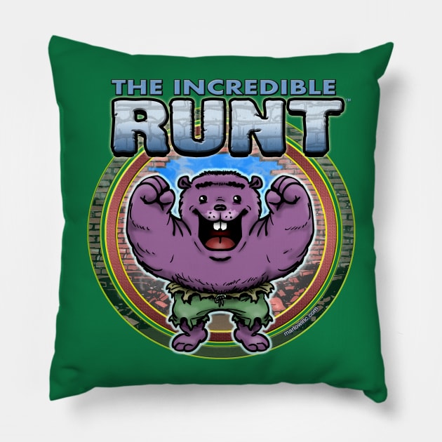 The Incredible Runt Pillow by marlowinc