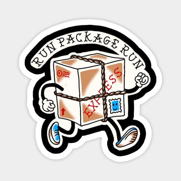 run package run gift gump Magnet by rafaelwolf