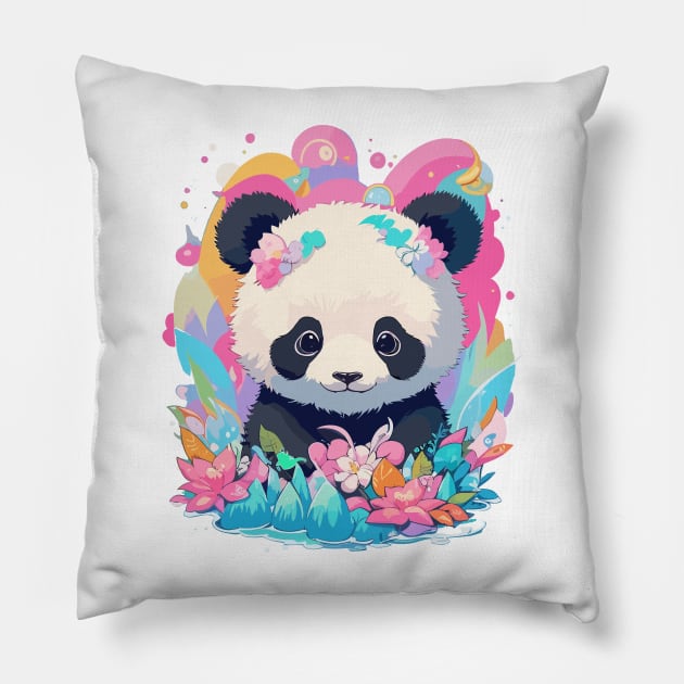 Cute Panda Pillow by Herv