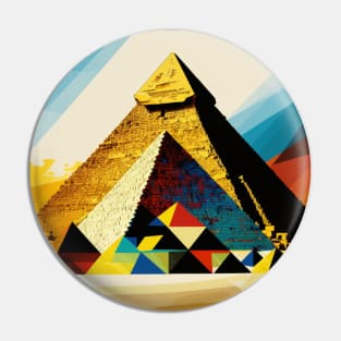 Evolving Pop Art Pyramid Pin