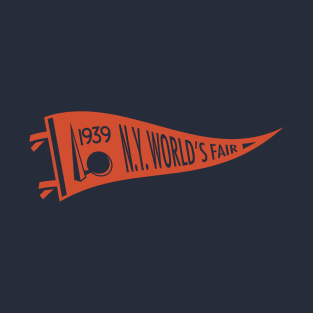 1939-40 New York World's Fair - Icon Pennant (Orange) T-Shirt