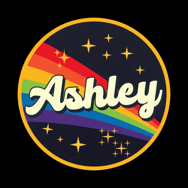 Ashley // Rainbow In Space Vintage Style by LMW Art