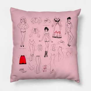 Paper dolls Pillow