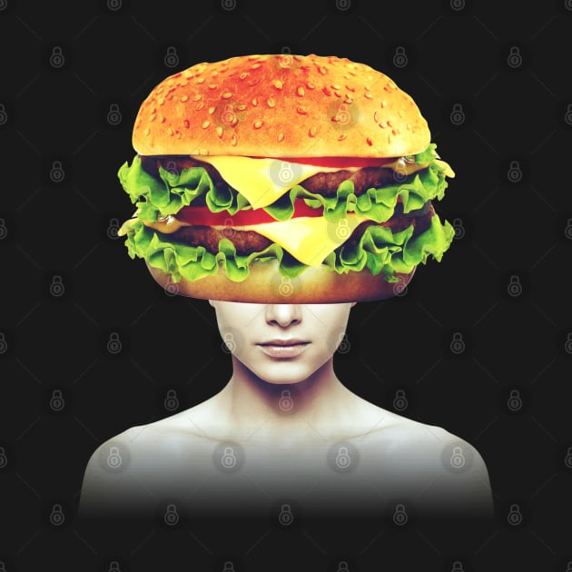 Burger head portrait by reesea