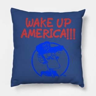 wake up america 3 Pillow