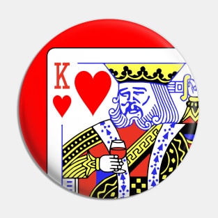 Leo King of Hearts Pin