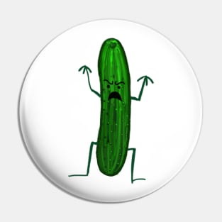 Killer Cucumber Original Funny New School Art Pin