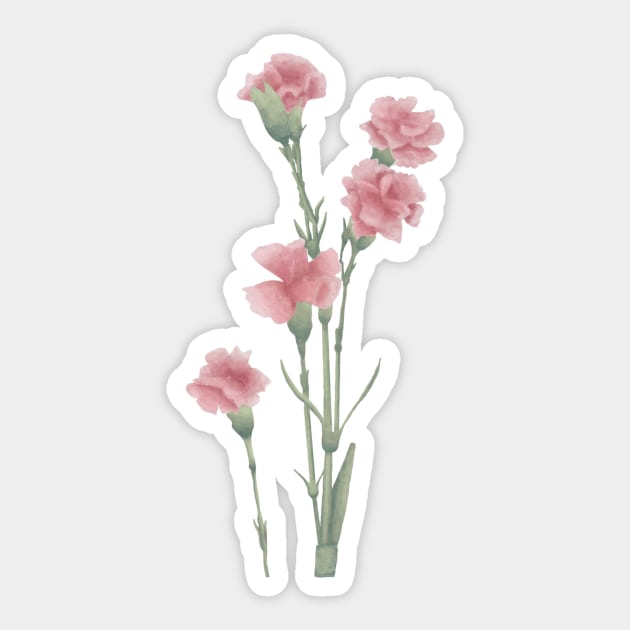 Aesthetic Stickers: Pink Flowers Sticker