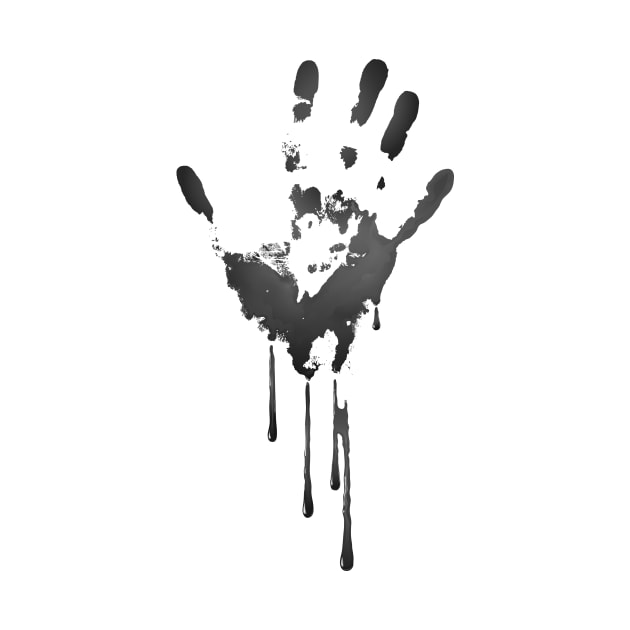 Image: Bloody hand print (grey) by itemful