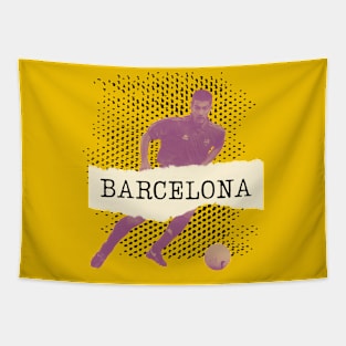 Pep Guardiola Barcelona 90s Nostalgia Tapestry