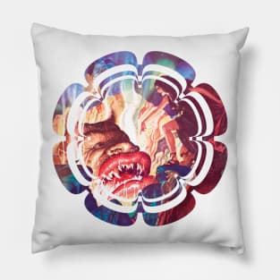 Fantasy Creatures Magic Retro Vintage Pillow