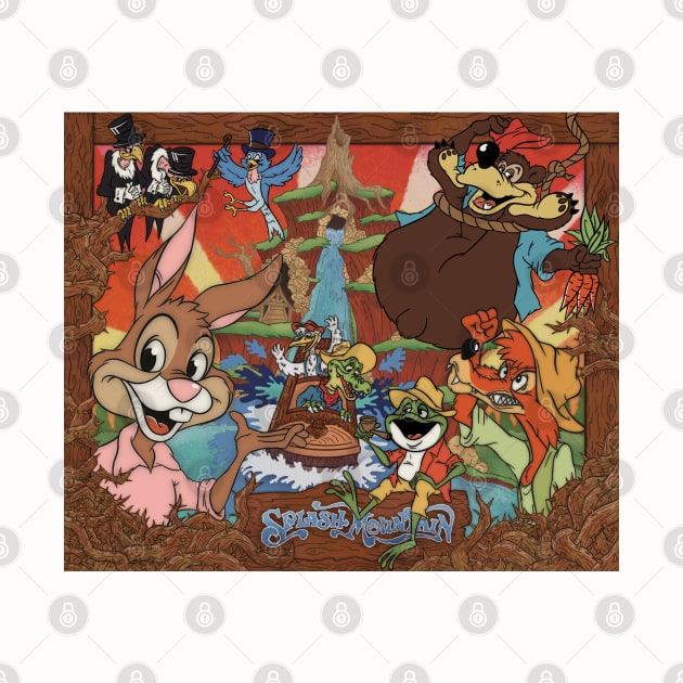 Splash Mountain PRINT by Legend of Louis Design Co.