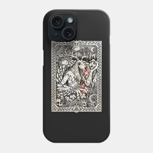 Leshy demon from forest with background Phone Case