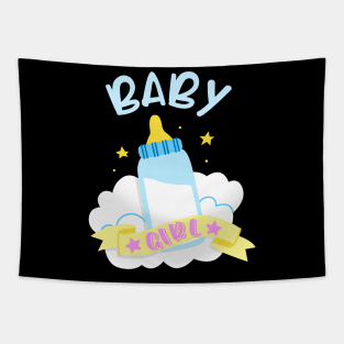 Baby Girl Vial Child Birth Announcement Tapestry