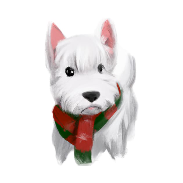 Cute West Highland White Terrier Drawing by Play Zoo