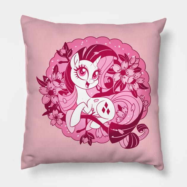 Cherry Blossom Rarity Pillow by SophieScruggs