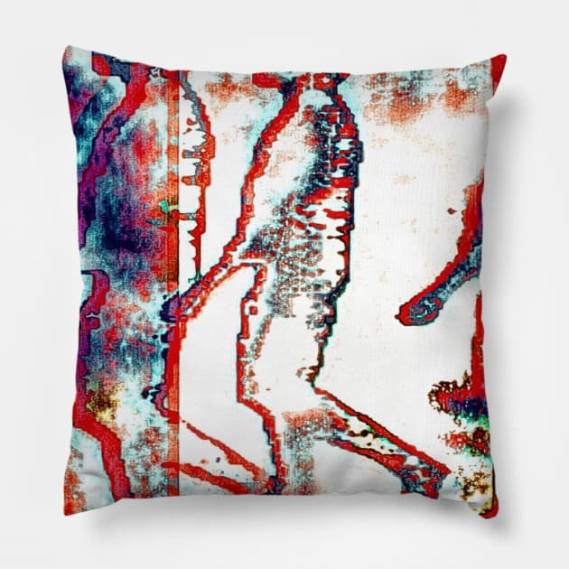 Red Guys Pillow by Borges