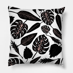 Monstera Leaves Pattern Pillow