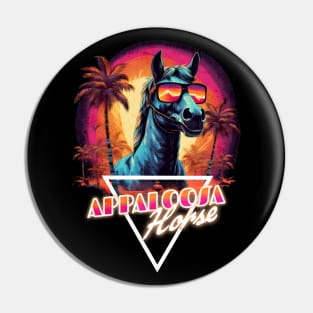 Retro Wave Appaloosa Horse Vibes Pin