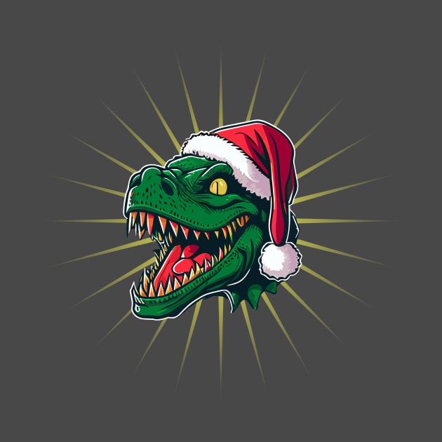 Christmas T-Rex by marcovhv