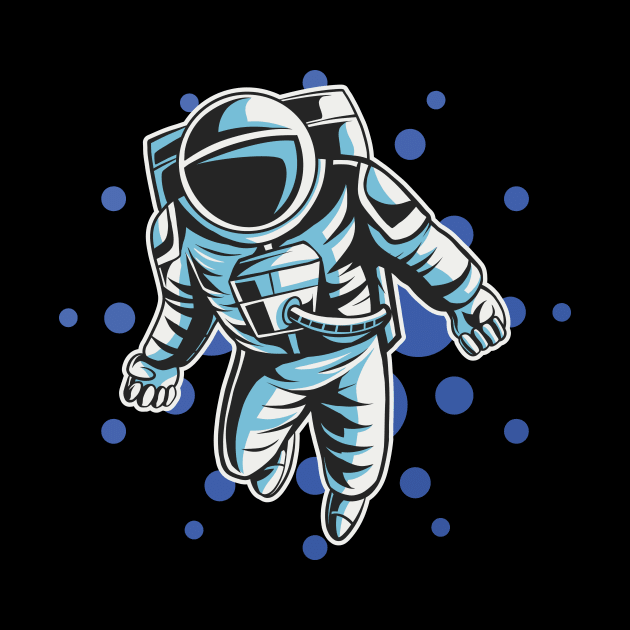 Cardano Crypto Currency Blockchain Astronaut To The Moon Tshirt by Kogarashi