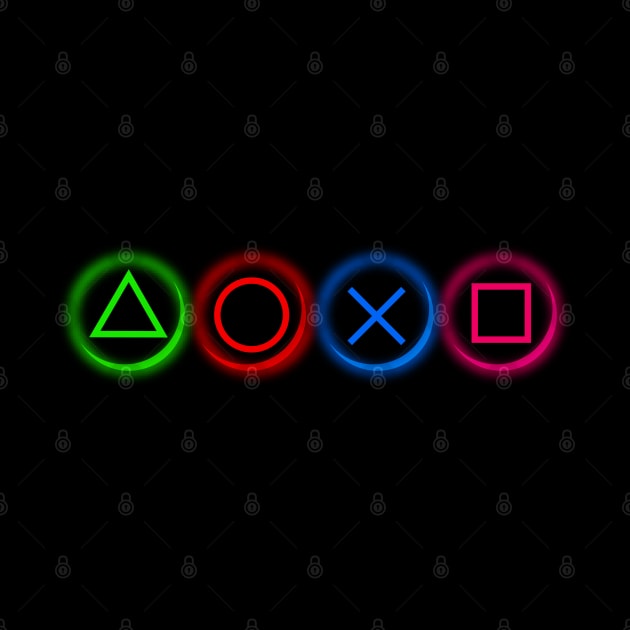 Controller Buttons Neon by edmproject