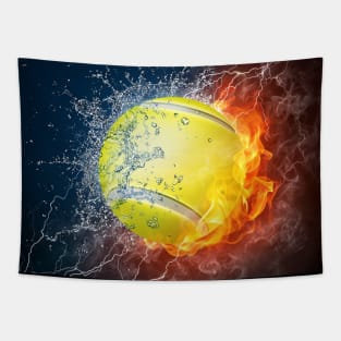 Tennis Player Coach Team Tournament Tapestry