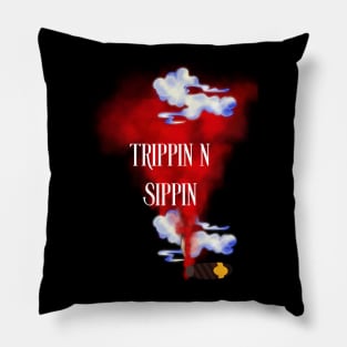 drink n smoke trippin 420 Pillow